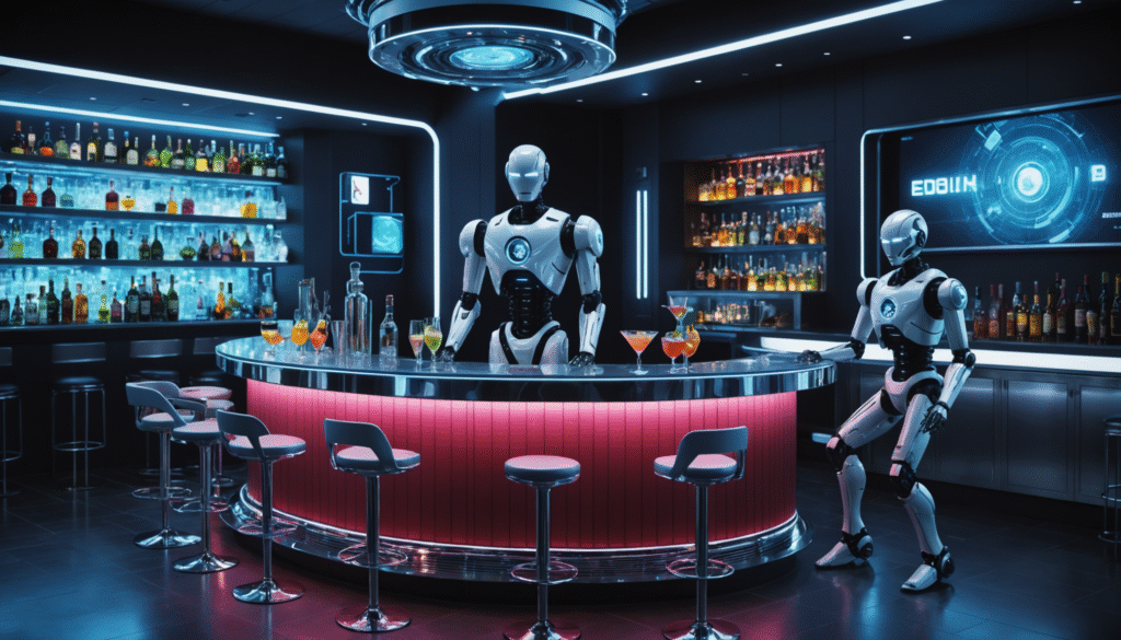 découvrez comment les robots serveurs révolutionnent l'expérience des bars à cocktails futuristes en offrant un service rapide, précis et innovant. plongez dans l'univers des nouvelles technologies appliquées à l'hôtellerie.