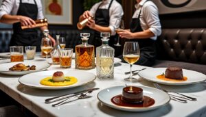 découvrez des expériences culinaires immersives uniques, mariant saveurs raffinées et accords spiritueux pour un voyage gustatif inoubliable.