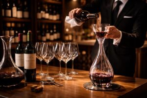 optimisez la dégustation de vos vins grâce à notre service d'aération professionnelle, spécialement conçu pour les restaurants gastronomiques, caves et sommeliers experts.
