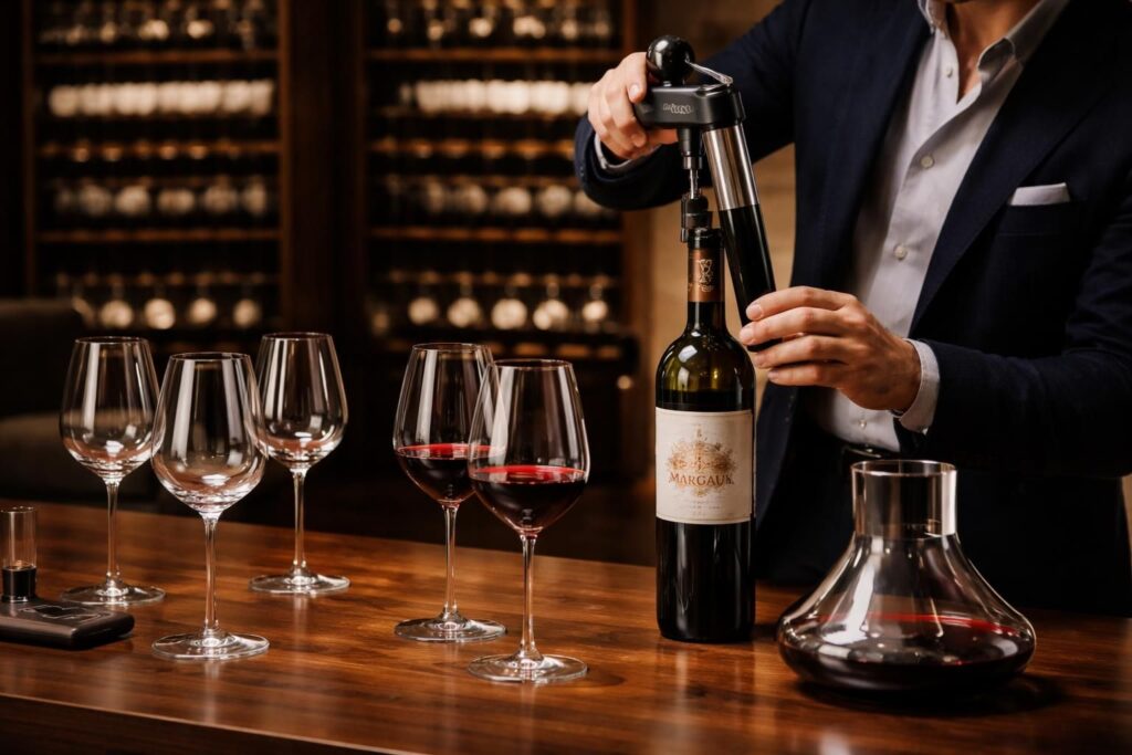 découvrez comment aérer vos grands crus avec coravin, le creuset et riedel en utilisant les meilleures technologies de conservation du vin pour préserver saveurs et arômes.