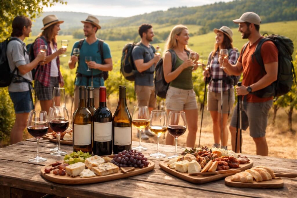 profitez d'une dégustation de vins unique après votre randonnée à travers les magnifiques vignobles de bordeaux et de bourgogne, alliant nature et saveurs authentiques.