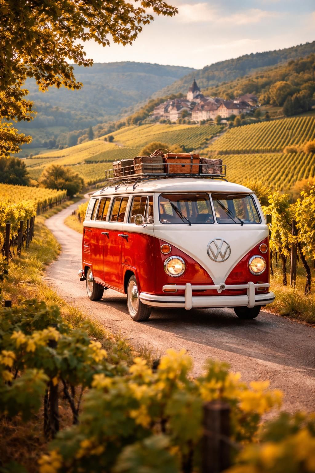 découvrez l'aventure ultime en escapade vinicole à bord d'un volkswagen combi aménagé ou d'un mercedes sprinter. parcourez les vignobles en toute liberté et profitez d'une expérience unique entre nature, dégustations et confort sur roues.